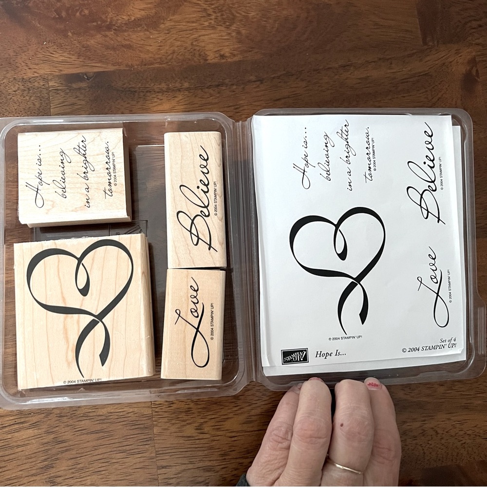 Stampin Up! Hope is  set of 4 wooden stamp set